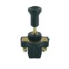 Trek schakelaar – aan / uit – 12 Volt 16 Ampere – inbouwmaat Ø 8 mm – lengte min – 59 max 65.5mm – schroef contacten