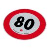 Speed limit sign. 80 km/u