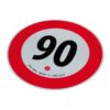Speed limit sign. 90 km/u