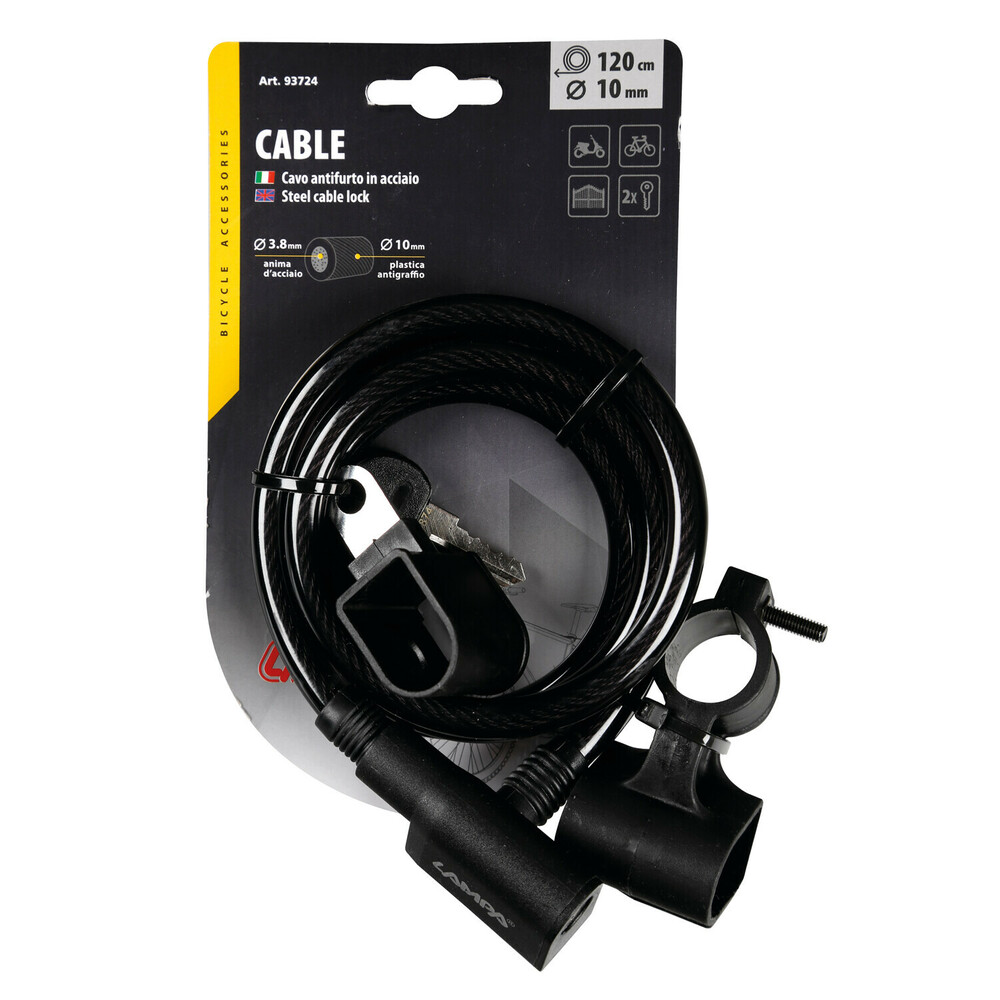 Spiraalkabelslot diameter 10 mm - 120 cm #1