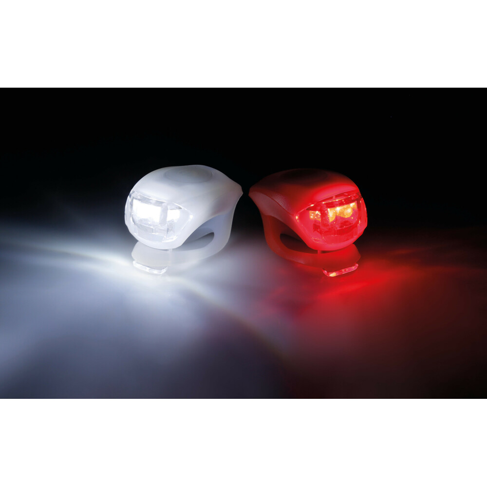 LED fietsverlichting set voor- en achterlicht met 2 lichtfuncties #1
