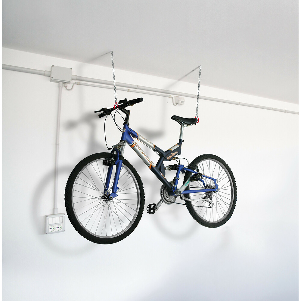 Fietshangers met dubbele haak in het plafond #1
