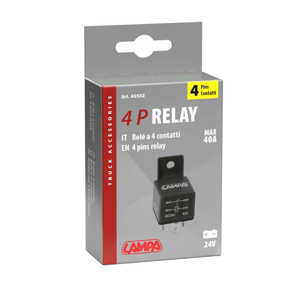 Relais 24V 40A 4 polig – aan/uit #2