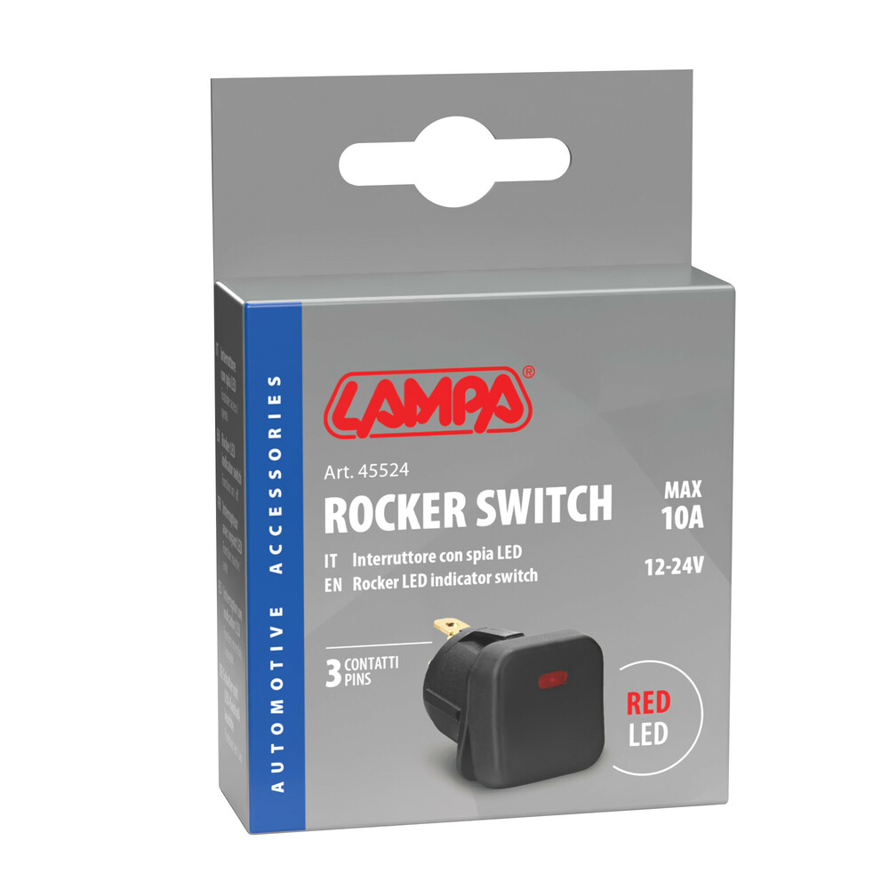 TCP Rode led-wipschakelaar 12/24V - 10A - 3-polig, aan/uit #3