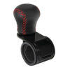 Stuurwielknop zwart leder met rood stiksel #0 Stuurwielknop zwart leder met rood stiksel
