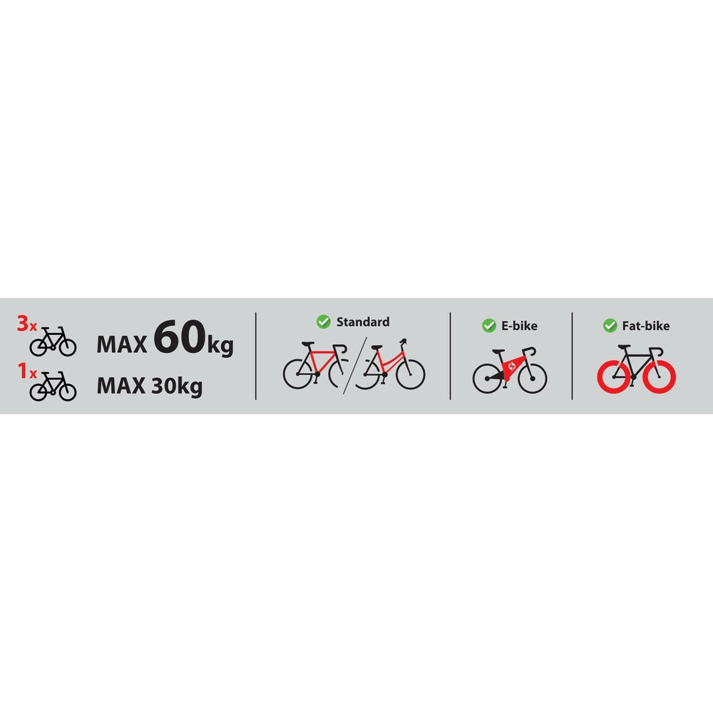 Fietsendrager voor trekhaak - 3 fietsen en opvouwbaar #2