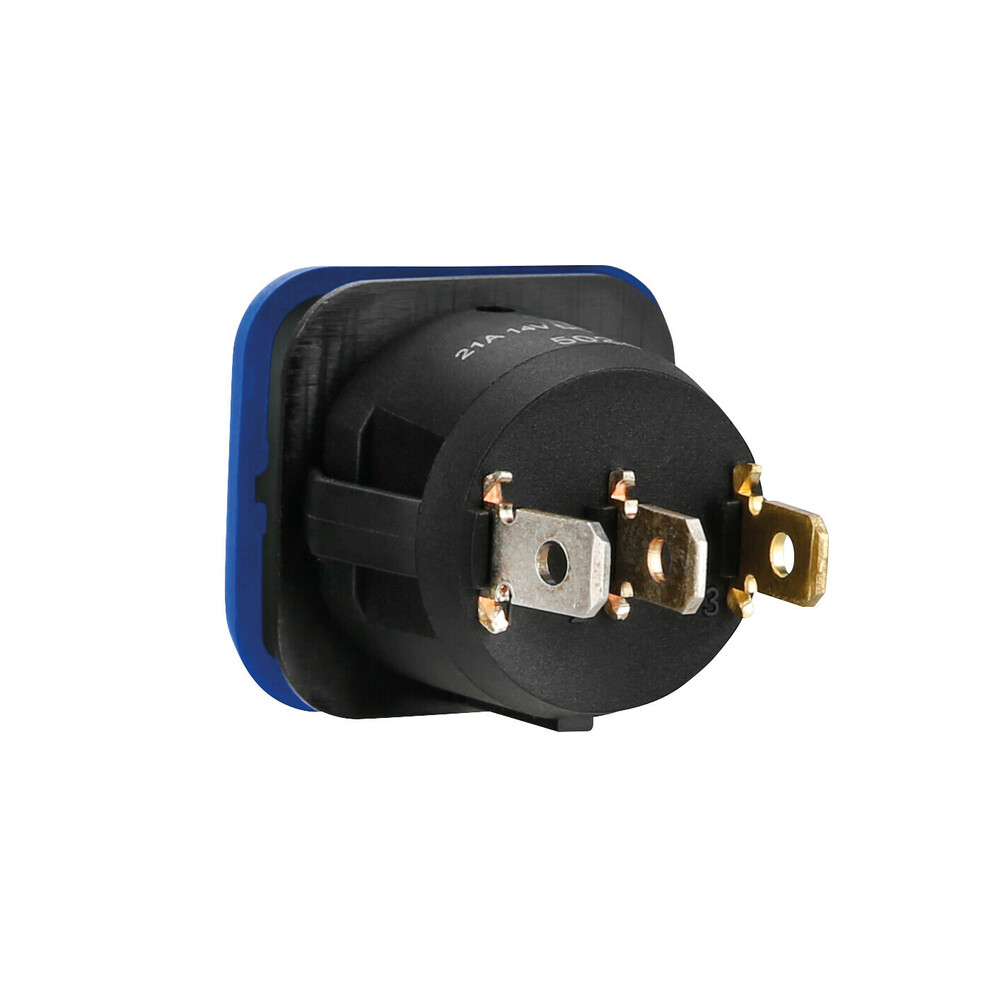TCP Blauwe led-wipschakelaar 12/24V - 10A - 3-polig, aan/uit met volledige verlichting #1
