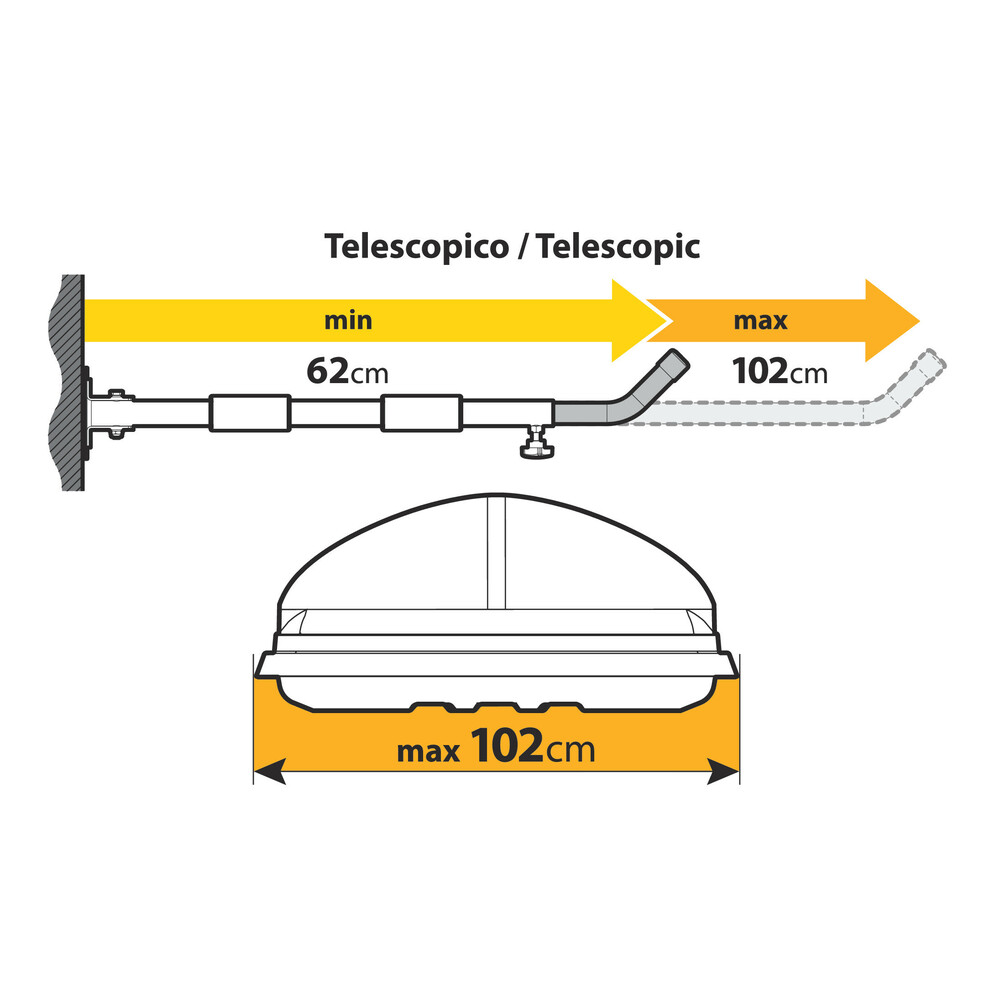 Set van 2 wandbeugels voor dakkoffers type 2 - Telescopisch en inklapbaar #3